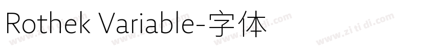 Rothek Variable字体转换 Rothek Variable字体转换